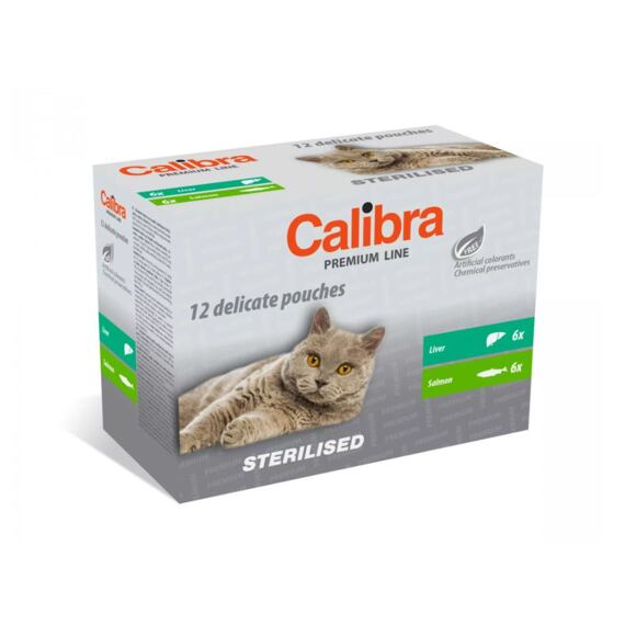 Calibra Premium Sterilised saszetki dla kotów, multipak 12×100 g