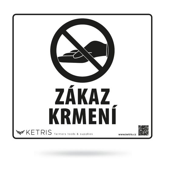 Znak ostrzegawczy "NIE KARMIĆ" 21x19cm
