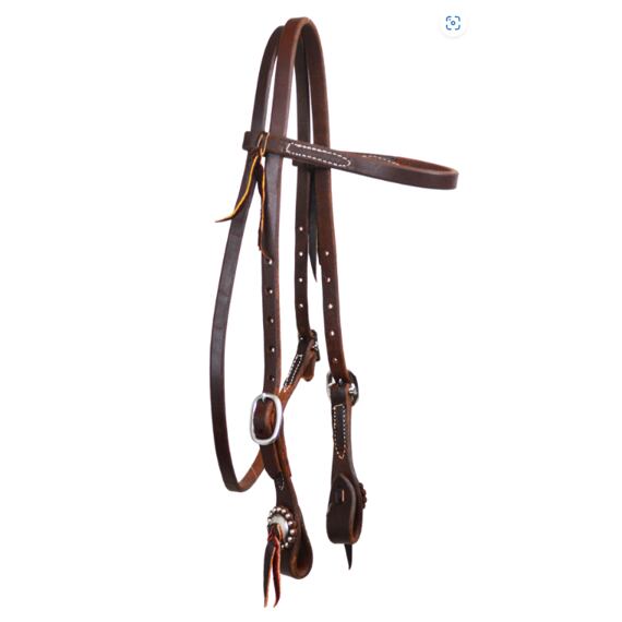 Uzda westernowa Paul Taylor Concho z klasycznym naczółkiem, stal nierdzewna