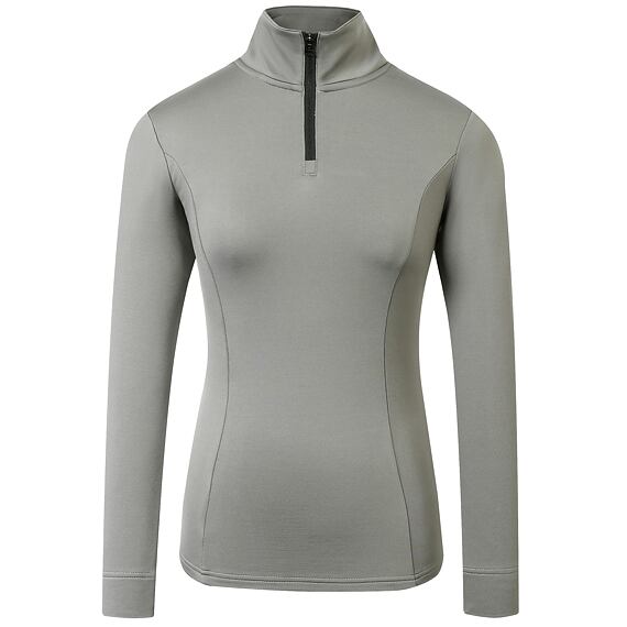 Damska koszulka funkcjonalna Covalliero A/W 2025, szara