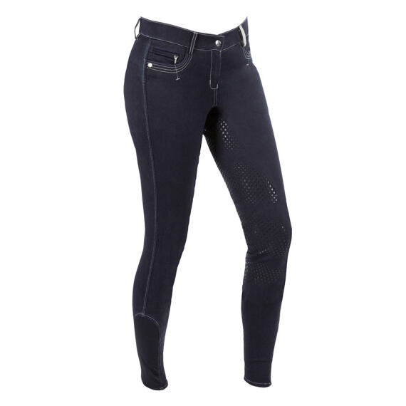 Dziecięce spodnie jeździeckie BasicPlus niebieskie