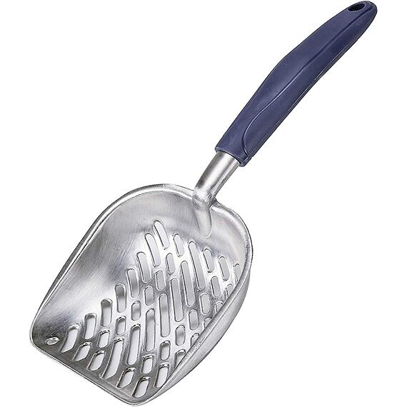 Aluminiowa szufelka do kocich toalet, szara