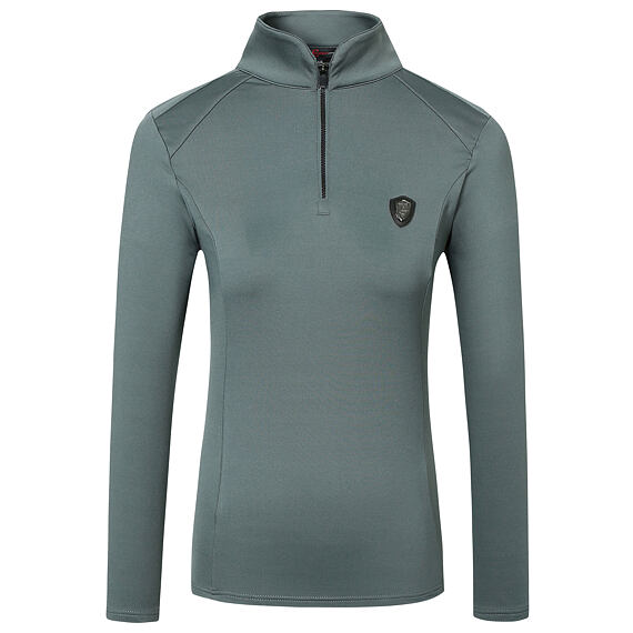 Damska koszulka funkcjonalna Covalliero A/W 2023, jadeitowa zieleń