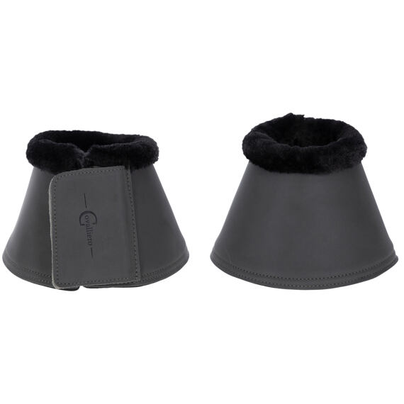 Dzwony na kopyta z futerkiem Covalliero A/W 2023, czarne