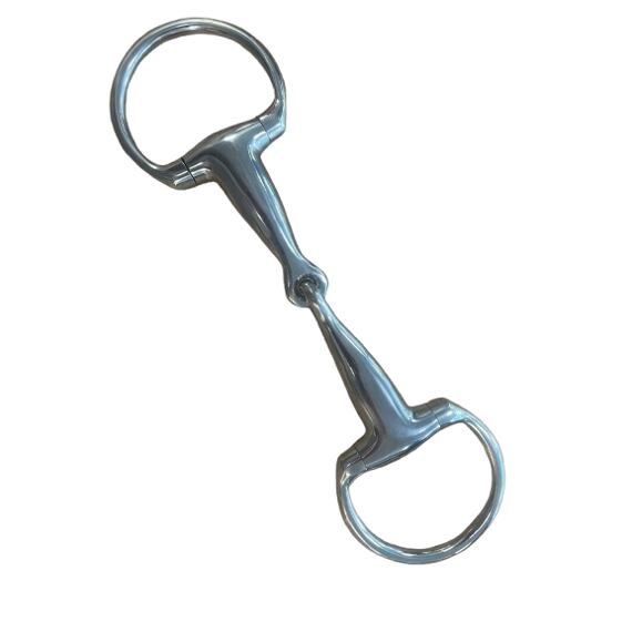 Wędzidło oliwkowe nierdzewne, puste, rozm. 11,5 cm