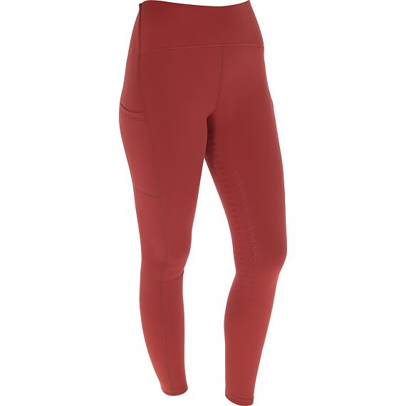 Legginsy damskie z gripem Covalliero A/W 2025, ceglane