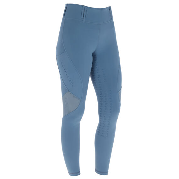 Damskie legginsy jeździeckie z siateczki z antypoślizgiem Covalliero S/S 2026, dymny niebieski