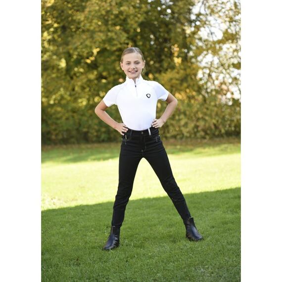 Dziecięce spodnie jeździeckie BasicPlus czarne