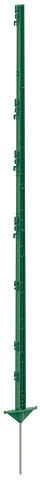 Plastikowy słupek podwójny stopień / prosty grot / zielony / 156 cm