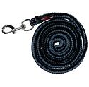 Smycz Hippo z klasycznym karabińczykiem 200cm Czarno/srebrna