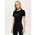 Koszulka damska z kryształkami TOMMY HILFIGER Malibu, czarna