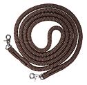 Westernowe okrągłe sznurkowe wodze LproWest, brązowe, 3 m
