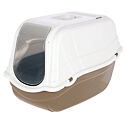 Toaleta dla kotów z pokrywą Minka, biało/brązowa